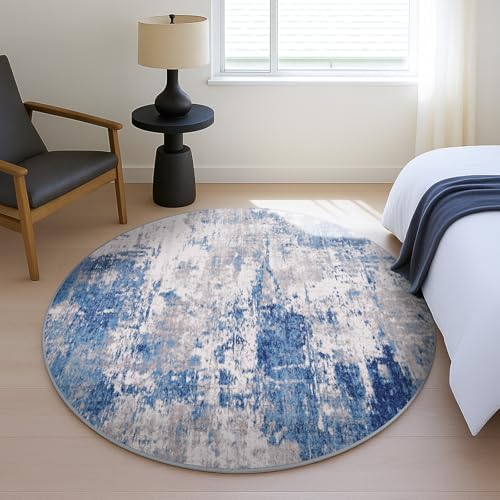 RELEANY Washable Round 4ft Area Rug - Image 2