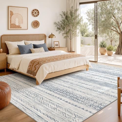Nakagishi 6x9 Area Rugs Living Room: Washable Boho Large Neutral Soft Farmhouse - Image 6