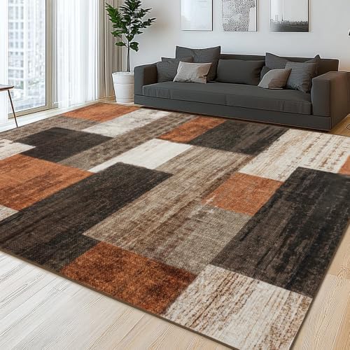 Modern Geometric Patchwork Indoor Area Rug by QDUIDU