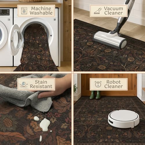 Washable Wide Hallway Runner Rug 2'6"x10' - Image 3