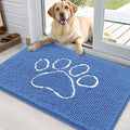 OLANLY Dog Door Mat for Muddy Paws 36x24, Paw Print Design Chenille Mud Mat by OLANLY