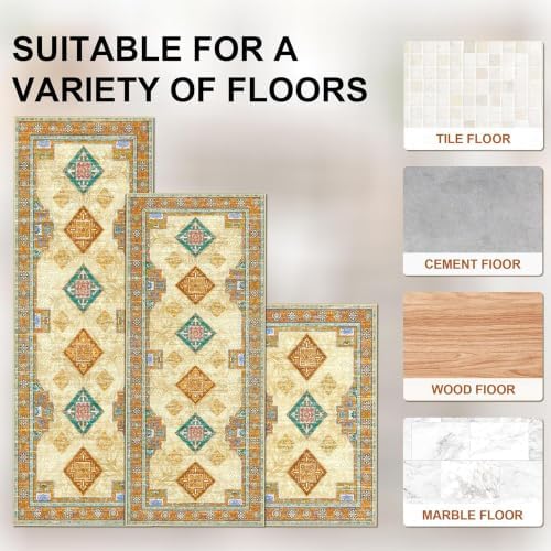 Kitchen Rugs Sets of 3 Non Slip Washable Kitchen Mats - Image 4