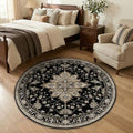 RELEANY Washable Area Rug, Round 4ft by RELEANY