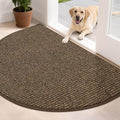 BEQHAUSE Dirt Trapper Door Mat 32" x 48" Half Circle Non Slip Rugs by BEQHAUSE