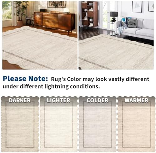 GarveeHome Scalloped Washable Rugs 5x7 Rug - Image 7