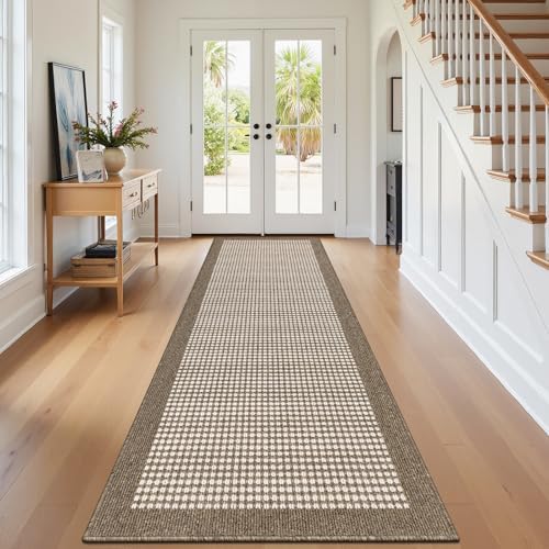 Ileading Hallway Runner Rug 2.6x10 ft, Washable Indoor Brown Entryway Carpet by Ileading