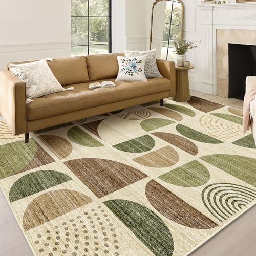 MUJOO 5x7 Area Rugs Washable, Boho Rugs Non Slip Modern Abstract Large - Image 2