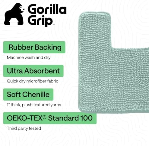 GORILLA GRIP Chenille Bath Rug Mat - Image 3