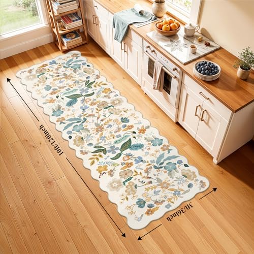 3x10 ft Long Hallway Runner Rug：Non-Slip Washable Wide Kitchen Rugs Cream - Image 2