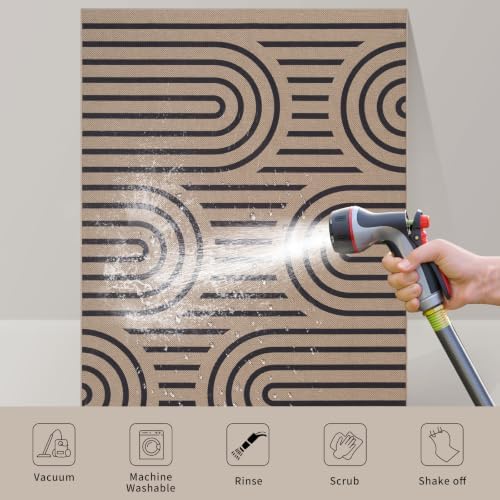 Tangsoo Easy Jute 3x5 Outdoor Patio Rug, Washable Non-Slip Indoor Door Mat - Image 4