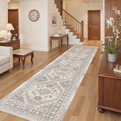 befbee 2'6"x12' Runner Rug for Hallway Washable Non Slip Kitchen Rug by Befbee
