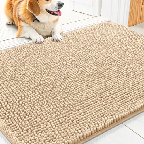 Smiry Dog Door Mat for Muddy Paws 30x17, Absorbs Moisture and Dirt Doormat by Smiry
