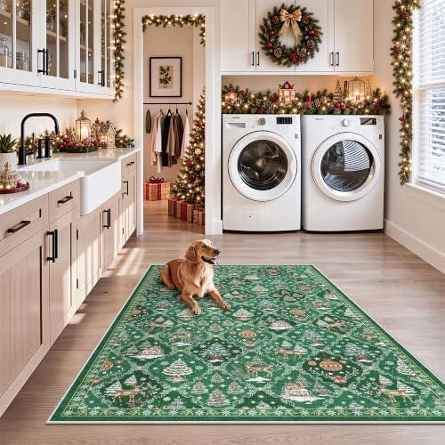 3x5 Christmas Non-Slip Area Rug - Image 5