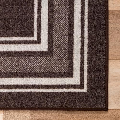 Non Slip Area Rugs 3x5 Modern Bordered Non Skid Rubber Backing Soft Area Rug - Image 5