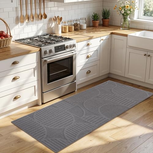 Findosom Hallway Runner Rug 2x6, Geometric High-Low Textured Runner - Image 6