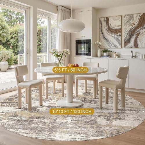 10ft Round Rug, Circle Area Rugs - Image 3