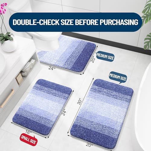 OLANLY Bathroom Runner Rug 59x24, Extra Soft Absorbent Microfiber Bath Rugs - Image 2