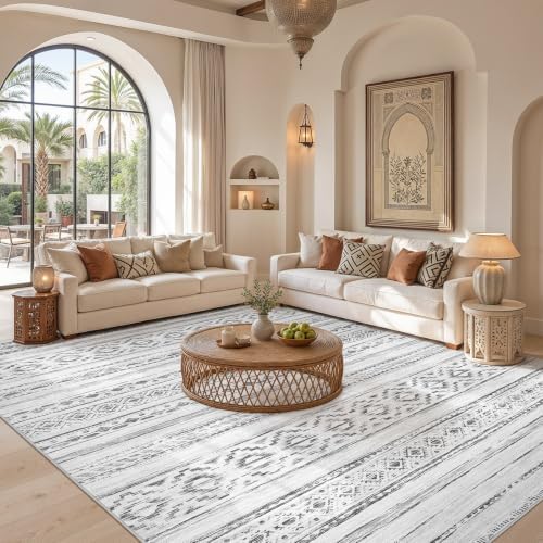 cotiled Boho 8x10 Area Rugs for Living Room: Large Moroccan Washable Rug - Image 5