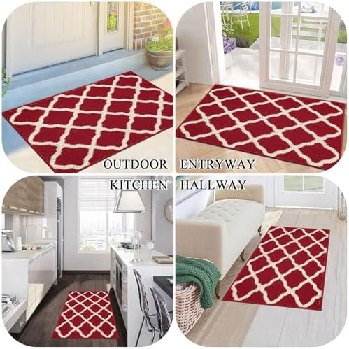 SHACOS Door Mats 24"x36" Non Slip Washable Doormats Rubber Backing Entryway - Image 6