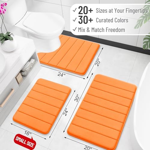 OLANLY Memory Foam Large Bath Mat 40x32, Super Soft Absorbent Bathroom Rugs - Image 2
