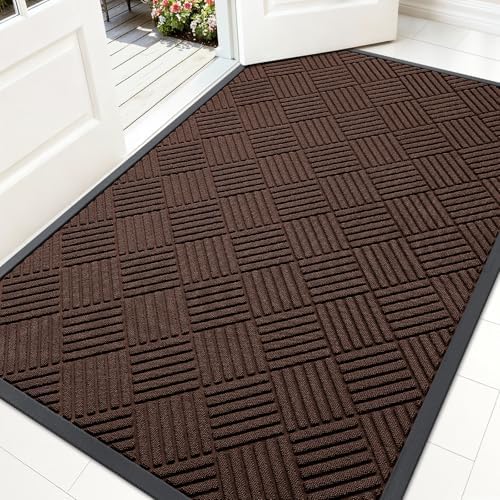 OLANLY Front Door Mat Outside Entrance 59x34, Waterproof Heavy-Duty Doormat by OLANLY