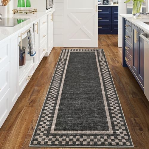 Garvee 2x6 Indoor Rugs for Entryway Checkered Washable Runner Rug - Image 2