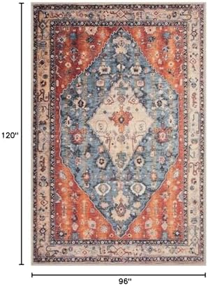 SERISSA 8x10 Washable Non Slip Boho Area Rug - Image 2
