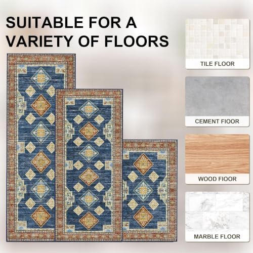 Kitchen Rugs Sets of 3 100% Non Slip Washable Kitchen Mats - Image 5