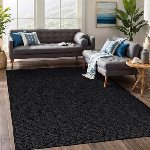 Beverly Rug Easy Jute Rug 4x6 Solid Washable Durable Outdoor Indoor Area Rugs - Image 5