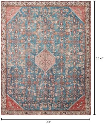 Loloi Layla Marine/Clay 7'-6" x 9'-6" Area Rug - Image 2