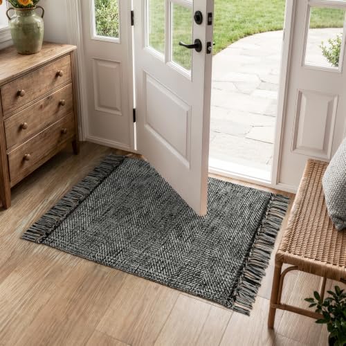 Collive Black Bathroom Rug, 45% Cotton, 45% Polyester, 10% Viscose - Image 3