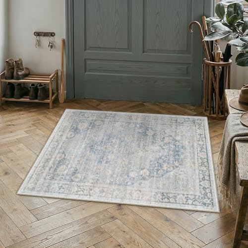 2x3 Blue Farmhouse Area Rug - Image 2