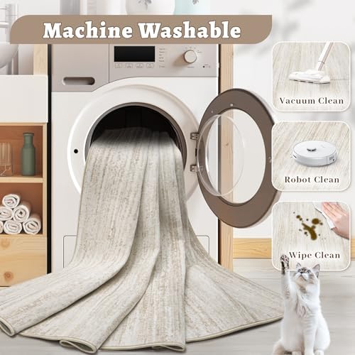 Area Rug 6x9 Living Room Rugs: Washable Modern Rug Non-Slip Soft Rugs Stain - Image 4
