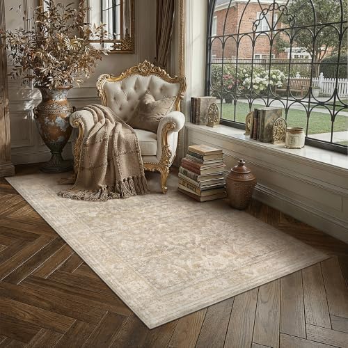 PureCozy 3x5 Beige Neutral Area Rug - Image 2