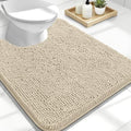 OLANLY Toilet Rugs U-Shaped 24x20, Soft Absorbent Chenille Contour Rugs by OLANLY