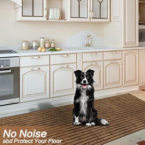 2' x 38' Runner Rugs with Rubber Backing, Indoor Outdoor Utility Carpet Runner - Image 4