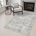 Area Rug Living Room: 3x5 Modern Washable Soft Carpet Black Grey by FXRHLP