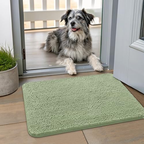 Smiry Dog Door Mat for Muddy Paws 24x16, Absorbs Moisture and Dirt Doormat by Smiry