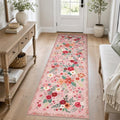 JOLLYVOGUE Floral Runner Rug 2x6, Washable Rug by JOLLYVOGUE