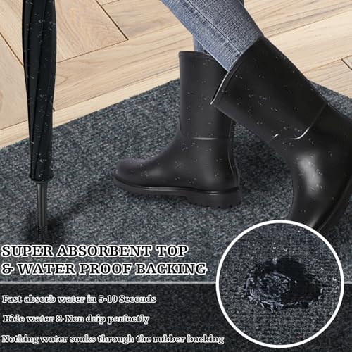 Doormats, Thin Indoor Door Mat 36''x 24'', Low Profile Non Slip Outdoor Doormats - Image 3