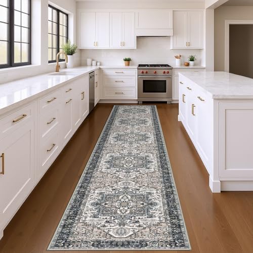 KOZYFLY Runners for Hallways 3x14 Ft Extra Long Washable Faux Wool Stair Thin - Image 3