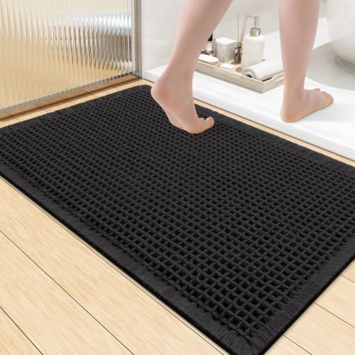 Smiry Waffle Bath Mat 36X24, Extra Soft Absorbent Bathroom Rugs by Smiry