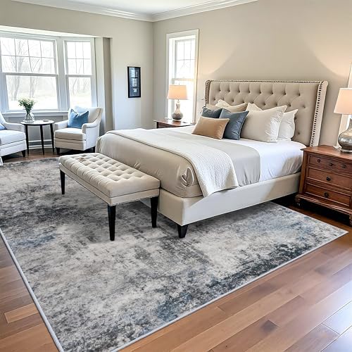 Washable Abstract 10x12 Rug: Large Soft Area Rugs - Image 2