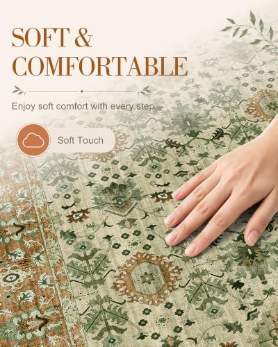 OLANLY 2x8 Washable Runner Rug, Soft Non Slip Carpet - Image 4