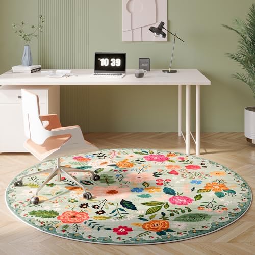 Rugcomf Round Area Rug 4ft Washable - Image 5