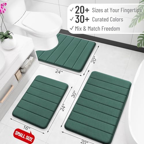 OLANLY Memory Foam Long Bathroom Rugs Runner 44x20, Super Soft Absorbent - Image 2