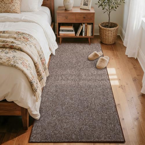 2x6 Brown/White Runner Rug Non-Slip Washable - Image 2