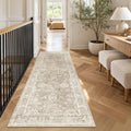 Madane Runner Rug 3x8 for Hallway, Kitchen Non-Slip Runner Rug Brown/Sand by Madane