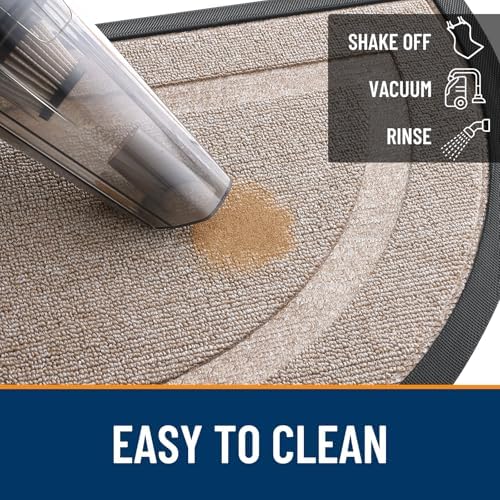 OLANLY Half Circle Front Door Mat Outside 35x23 All-Season Rubber Doormat - Image 5