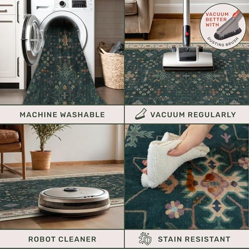 Dark Green 2x3 Door Mat Indoor Entrance Rug - Image 4